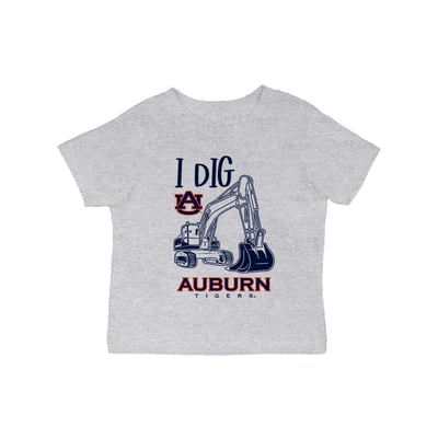 Auburn Tigers Vive La Fete Infant Excavator T-Shirt - Gray
