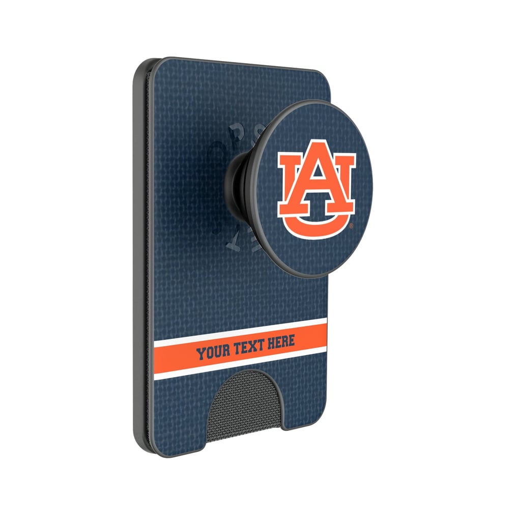 Auburn Tigers Keyscaper Personalized Endzone Solid PopSockets Magnetic Wallet