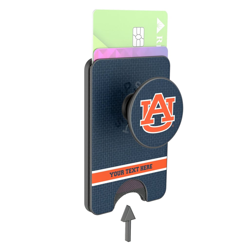 Auburn Tigers Keyscaper Personalized Endzone Solid PopSockets Magnetic Wallet