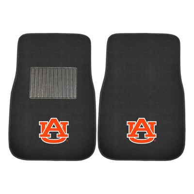 Auburn Tigers Logo Brands Two-Piece Embroidered Car Mat Set