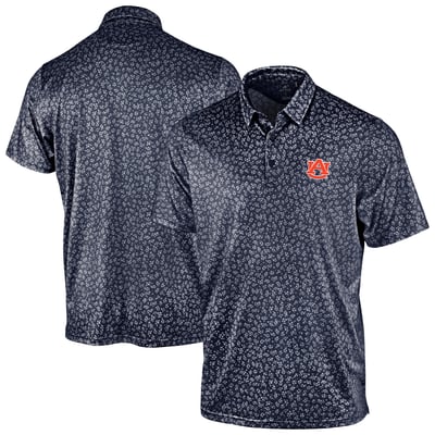 Auburn Tigers Antigua Mono Floral Polo - Navy