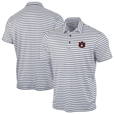 Auburn Tigers Antigua Space Stripe Polo - Navy