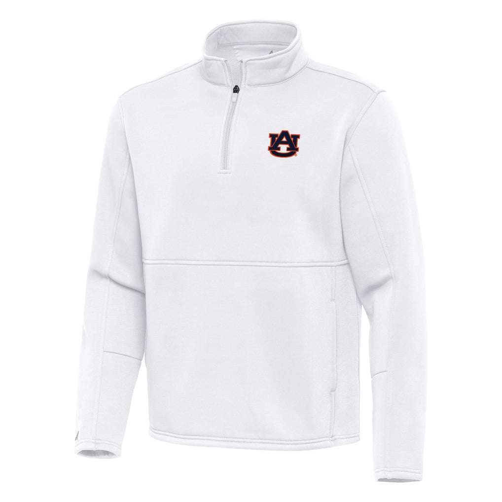 Auburn Tigers Antigua Twist Quarter-Zip Pullover Jacket - White