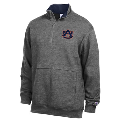  Auburn Tigers Champion Fleece Quarter-Zip Pullover - Charcoal