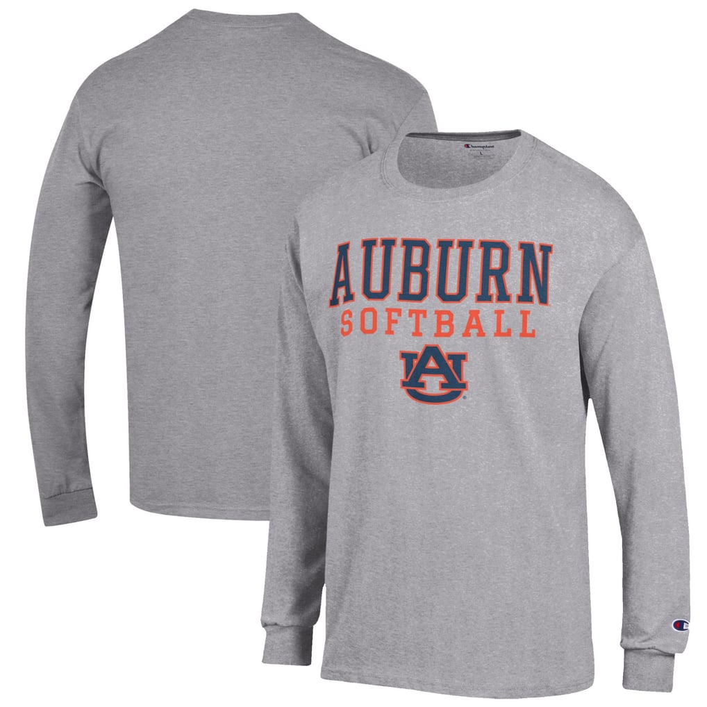 Auburn Tigers Champion Softball Stack Long Sleeve T-Shirt - Gray