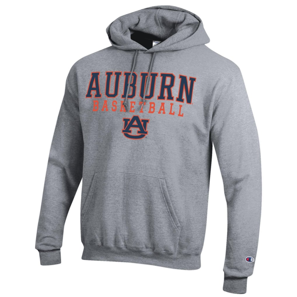 Auburn Tigers Champion Basketball Stack Pullover Hoodie - Heather Gray