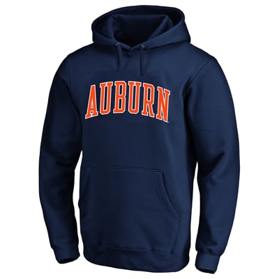  Auburn Tigers Champion Arch Over Tackle Twill Hoodie - Navy