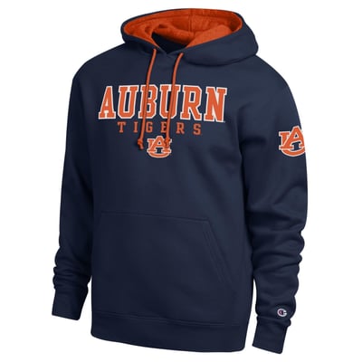  Auburn Tigers Champion Contrast Hoodie - Navy