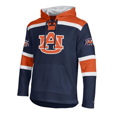  Auburn Tigers Champion Lacer Fleece Hoodie - Navy