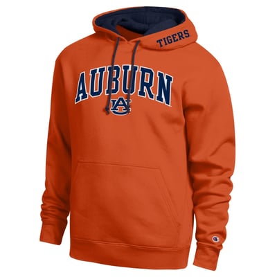  Auburn Tigers Champion Arch Tackle Twill Hoodie - Orange