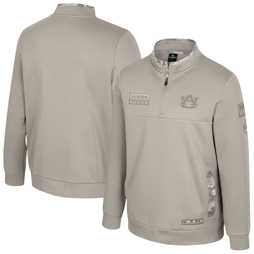 Auburn Tigers Colosseum Operation Hat Trick Battalion Quarter-Zip Pullover - Oatmeal