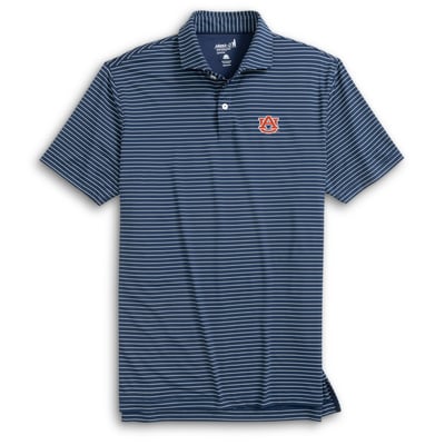  Auburn Tigers johnnie-O Beau Striped Polo - Navy