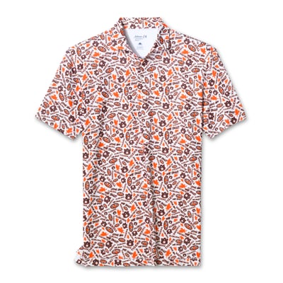 Auburn Tigers johnnie-O Galvin Polo - White