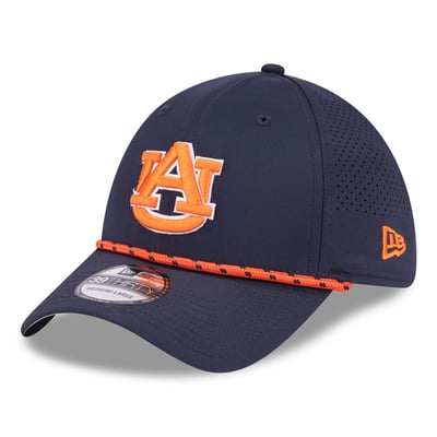  Auburn Tigers New Era Performance Rope 39THIRTY Stretch Hat - Navy
