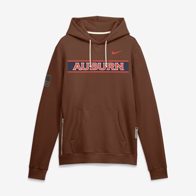 Auburn Tigers Nike 2026 Military Appreciation Sideline Standard Issue Dri-FIT Hoodie - Brown