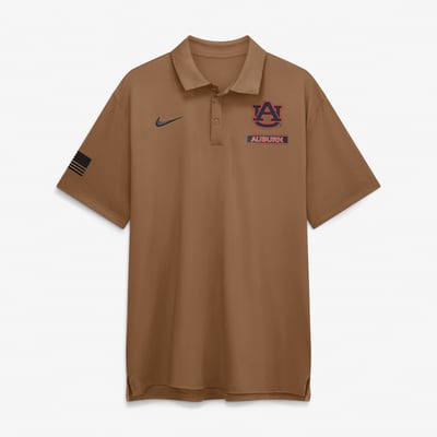 Auburn Tigers Nike 2026 Military Appreciation Tour Polo - Brown