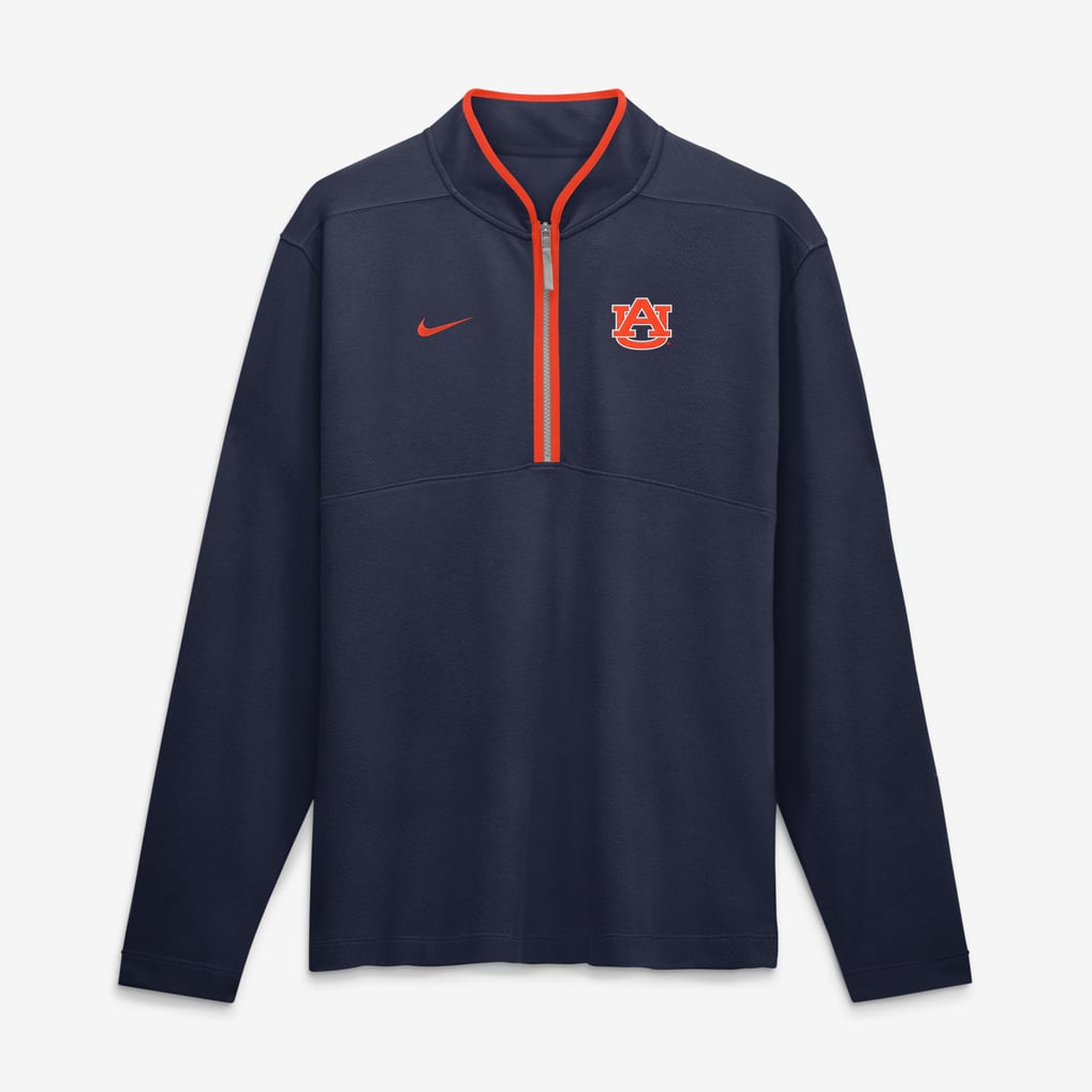  Auburn Tigers Nike Courtside Victory Dri-FIT Half-Zip Pullover - Navy