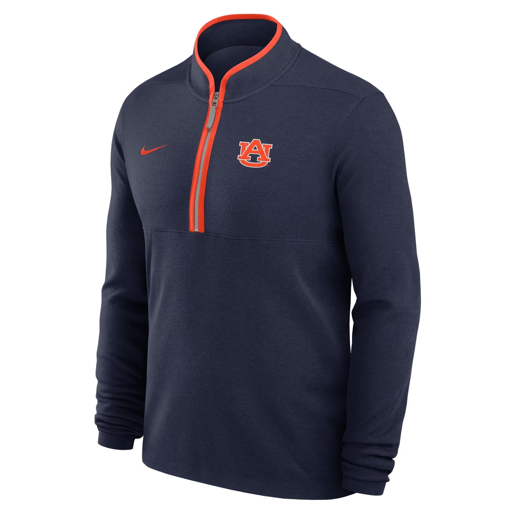  Auburn Tigers Nike Courtside Victory Dri-FIT Half-Zip Pullover - Navy