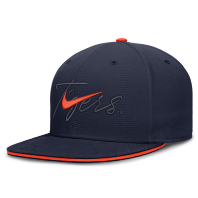 Auburn Tigers Nike Dri-FIT Primetime Script Fitted Hat - Navy