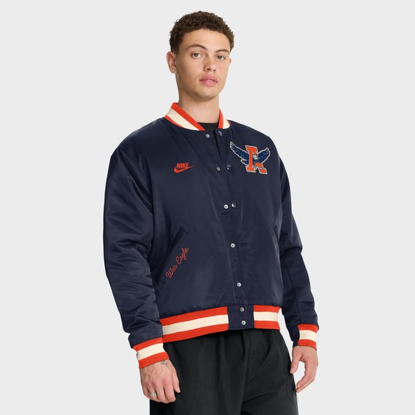 Auburn Tigers Nike Legacy Full-Snap Bomber Jacket - Navy