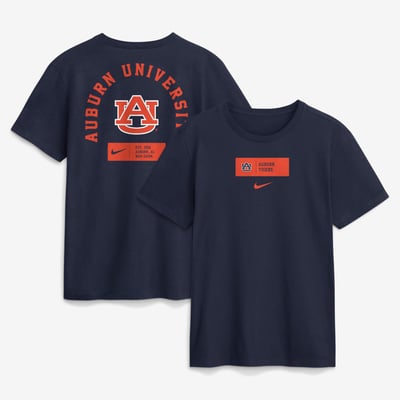 Auburn Tigers Nike Primetime Crew T-Shirt - Navy

