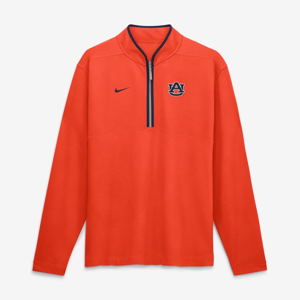  Auburn Tigers Nike Courtside Victory Dri-FIT Half-Zip Pullover - Orange