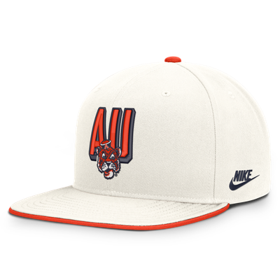  Auburn Tigers Nike Legacy Letter & Mascot Pro Snapback Hat - White