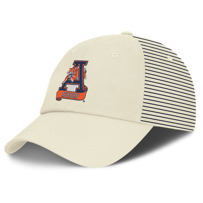Auburn Tigers Nike Vault Logo Striped Club Adjustable Hat - White