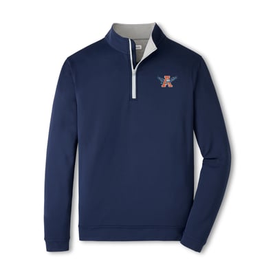  Auburn Tigers Peter Millar Perth Performance Quarter-Zip Pullover - Navy
