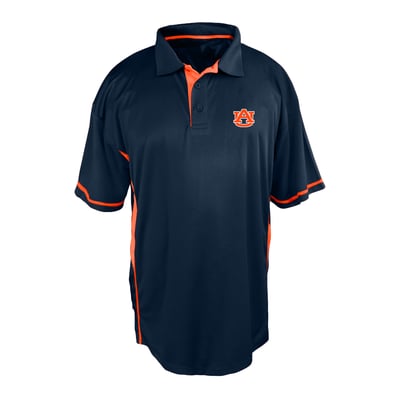 Auburn Tigers Profile Big & Tall Color Block Panel Polo Men's - Navy