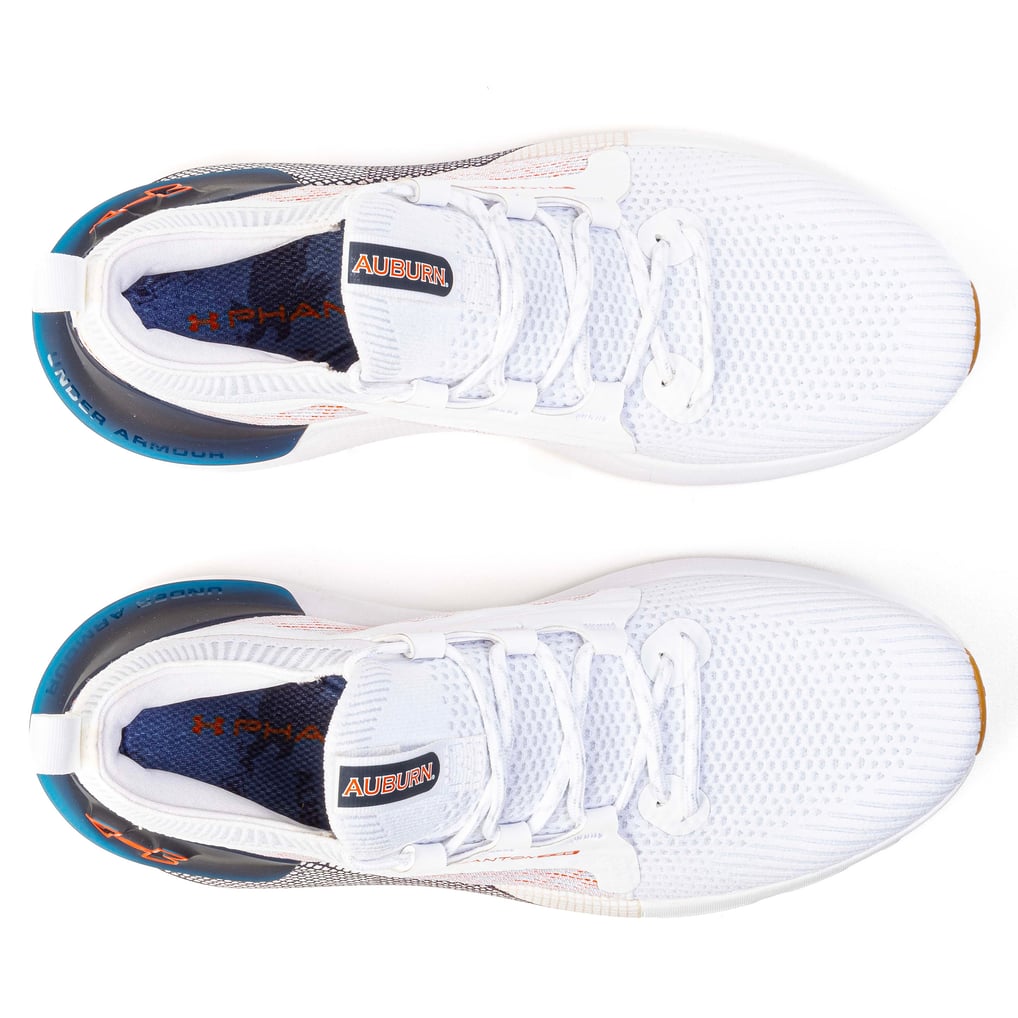 Auburn Tigers Under Armour HOVR Phantom 3 Running Shoes - White display picture 3
