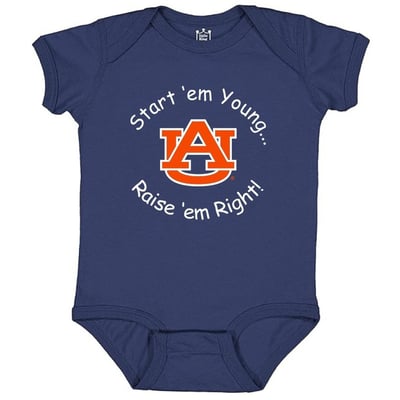 Auburn Tigers Little King Newborn & Infant Start 'Em Young Bodysuit - Navy