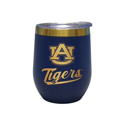 Auburn Tigers The Memory Company 12oz. Stainless Steel Gold Lettering Stemless Wine Tumbler