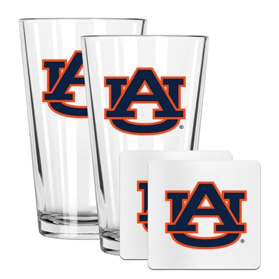 Auburn Tigers The Memory Company 16oz. Pint Glass and Coaster Set