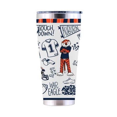 Auburn Tigers The Memory Company 30oz. Sketchpad Stainless Steel Tumbler