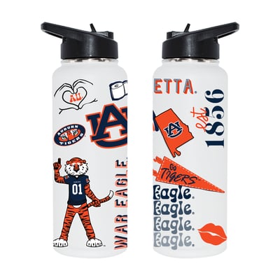 Auburn Tigers The Memory Company 34oz. Loco Stainless Steel Quencher Bottle