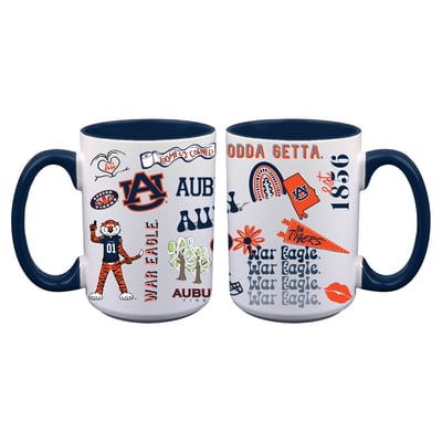 Auburn Tigers The Memory Company Two-Piece 15oz. Loco Coffee Mug Set