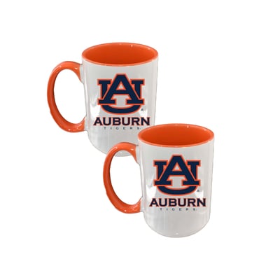 Auburn Tigers The Memory Company Two-Piece 15oz. Logo Coffee Mug Set