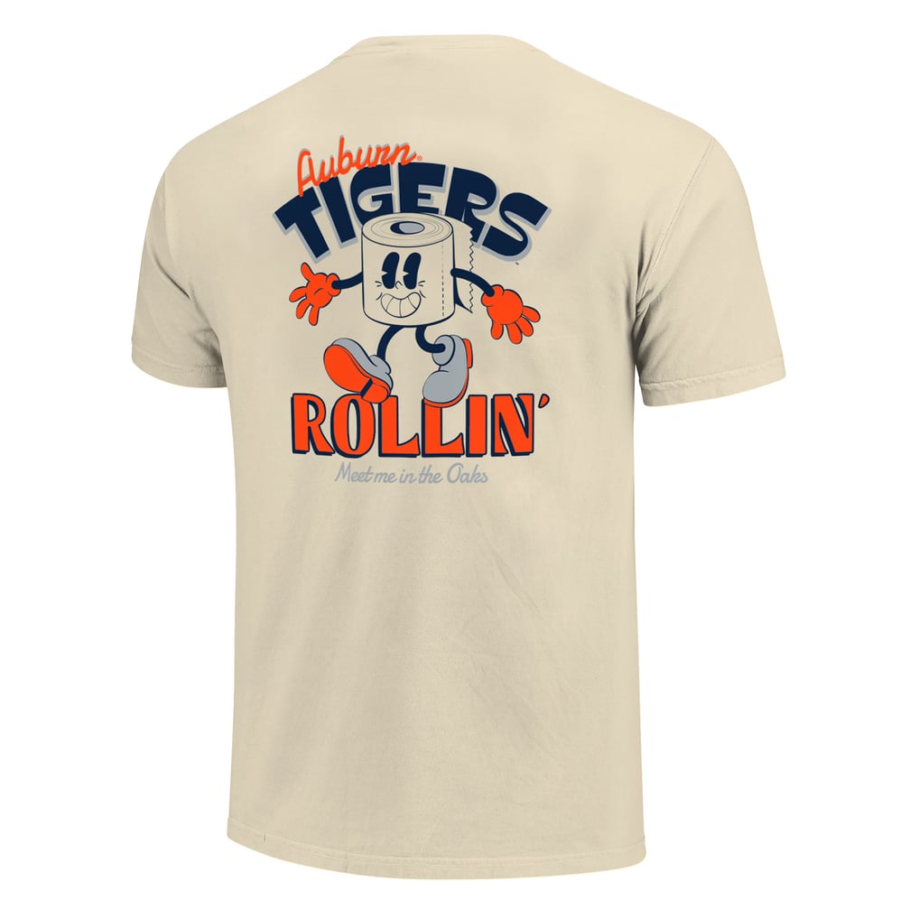  Auburn Tigers Image One Unisex Hyper Local Rollin' T-Shirt - Natural