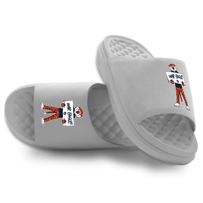 Auburn Tigers ISlide Unisex Mascot Motive Slide Sandals - Gray