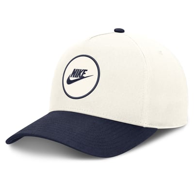 Auburn Tigers Nike Unisex Rise Side Logo A-Frame Adjustable Hat - White/Navy