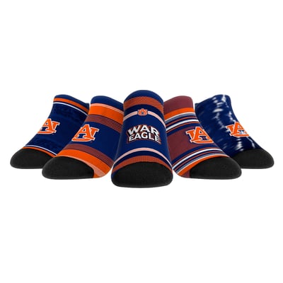  Auburn Tigers Rock Em Unisex Super Fan Five-Pack Low-Cut Socks Set - 