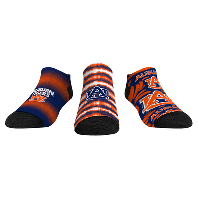  Auburn Tigers Rock Em Unisex Make Some Noise Three-Pack Low-Cut Socks Set - Blue