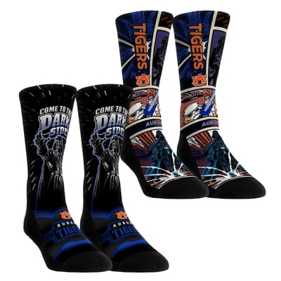  Auburn Tigers Rock Em Unisex Star Wars Empire Two-Pack Crew Socks Set - Blue