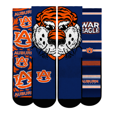 Auburn Tigers Rock Em Unisex Fan Favorite Three-Pack Crew Sock Set - Navy