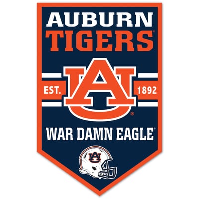 Auburn Tigers WinCraft 11" x 17" Chevron Wood Sign