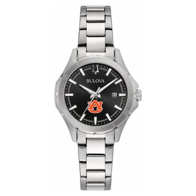 Auburn Tigers Bulova Women's Stainless Steel Sport Classic Watch - Black