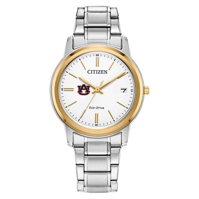 Auburn Tigers Citizen Watch Women's Eco-Drive Two-Tone Steel Watch