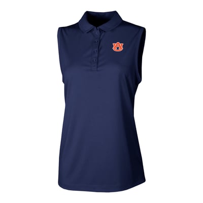  Auburn Tigers Columbia Women's Ace Flair Sleeveless Tank Polo - Navy