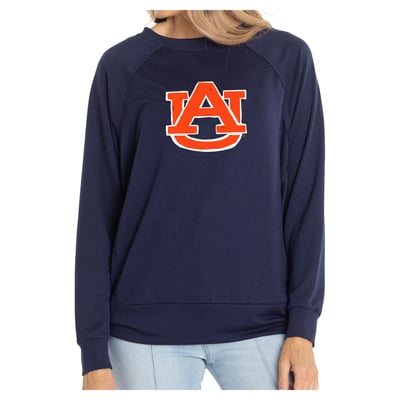 Auburn Tigers Flying Colors Apparel Women's Impressions Rylee Raglan Long Sleeve T-Shirt - Navy
